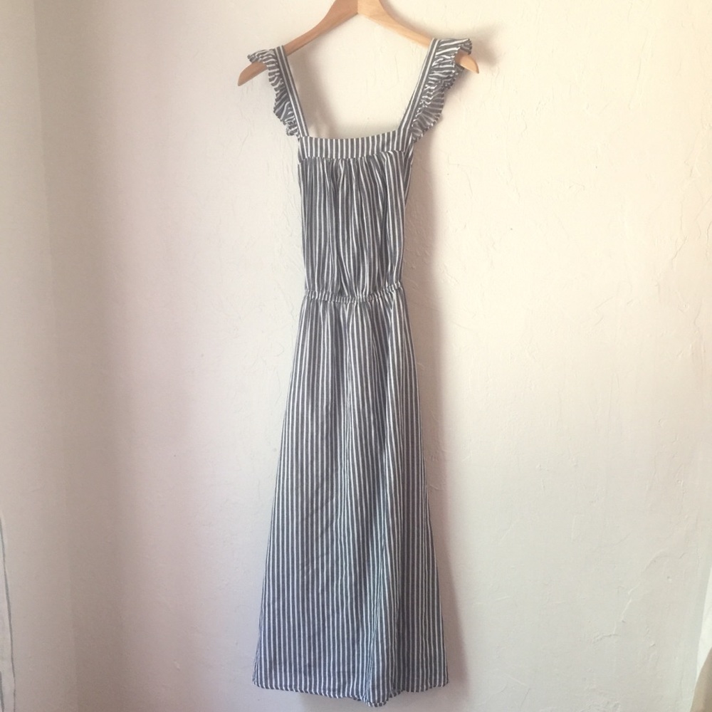 OLD NAVY striped mid length & ruffle straps S long
